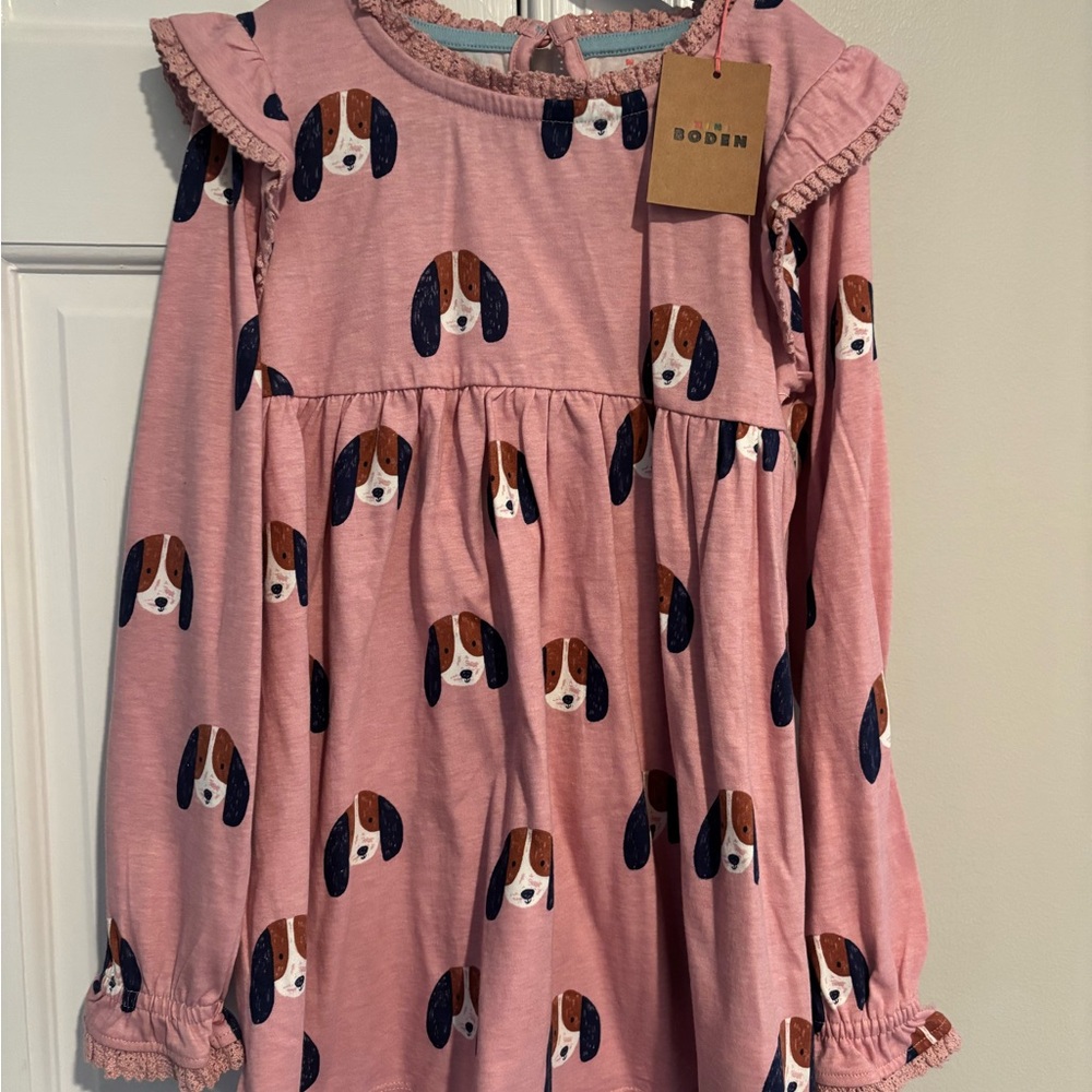 Mini Boden Pink Girls' Dress with Trim